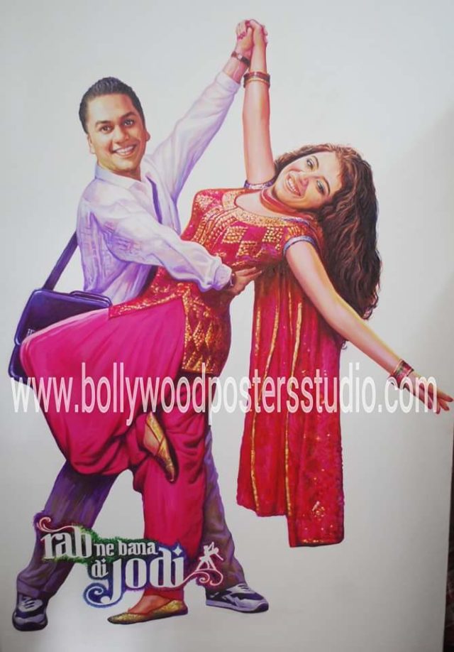 Bollywood themed wedding ideas cutout posters hand painted