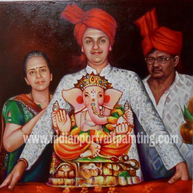 Family portrait painting india online service