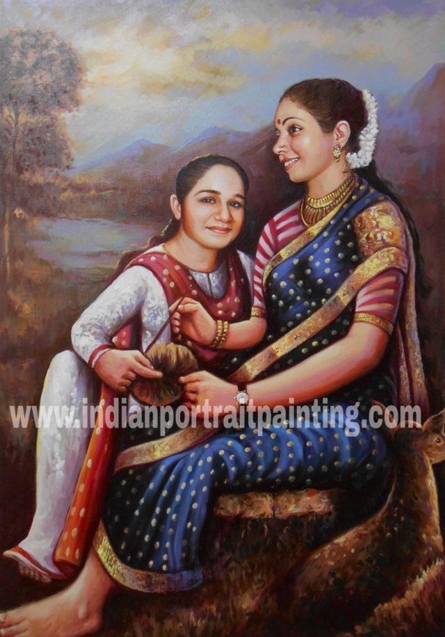 Indian portrait painting art