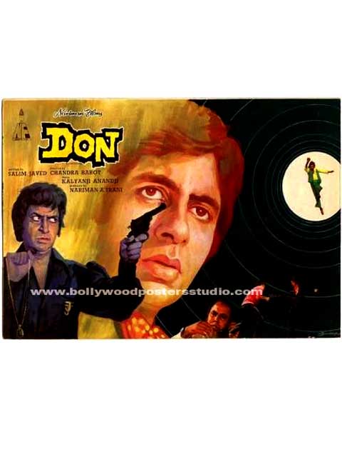 Hand painted indian movie posters Don - Amitabh bachchan