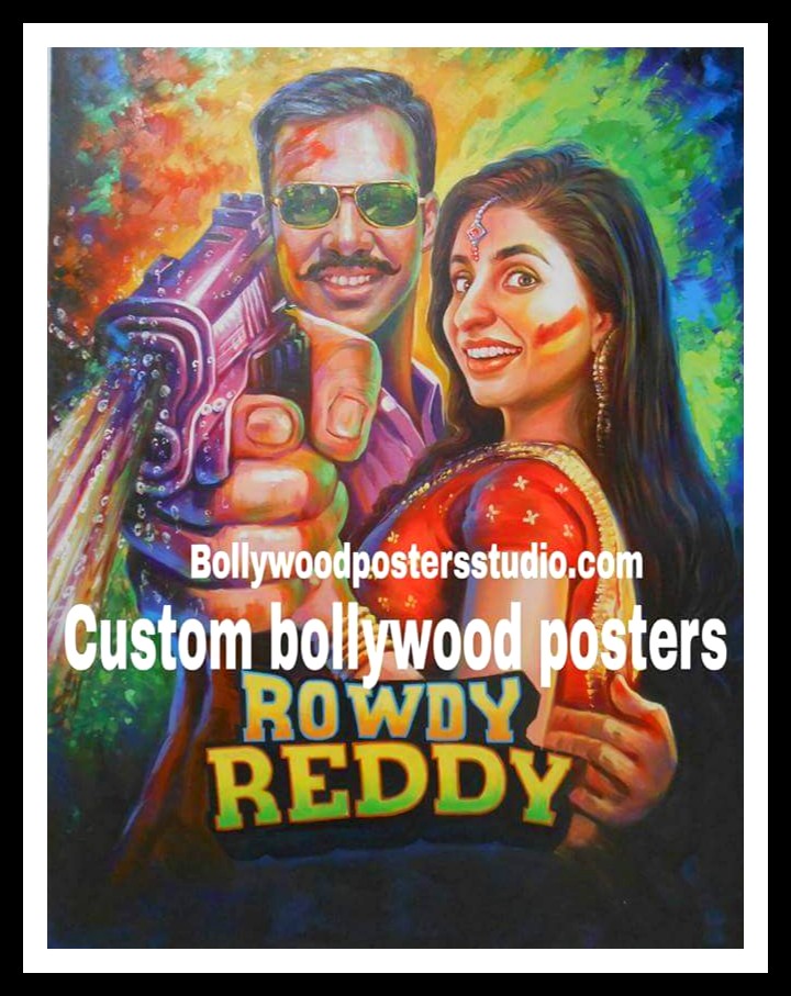 Hand painted indian movie poster