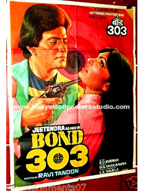 Bond 303 hand painted bollywood movie posters
