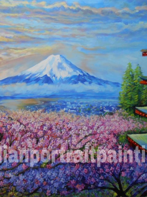Paintings for home decor on canvas – Japanese cherry blossom