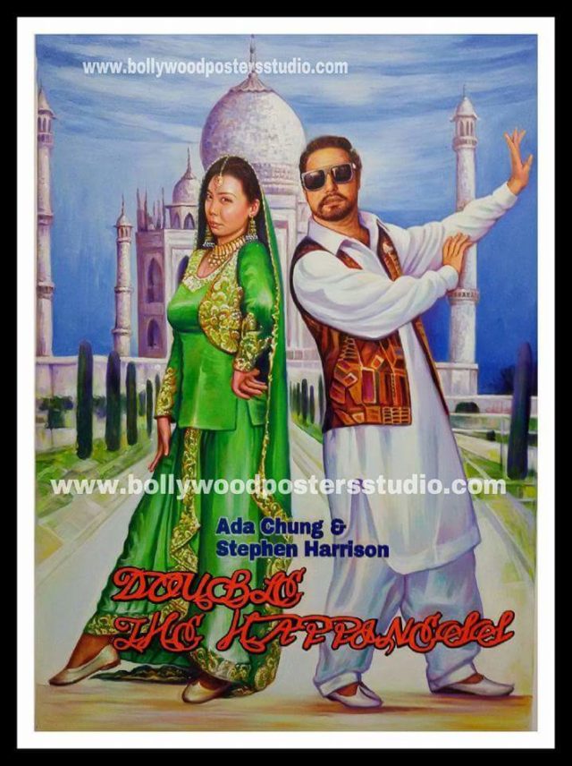 Custom Indian bollywood Hippy style poster