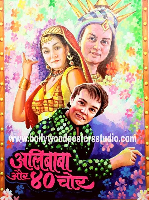 Vintage old custom bollywood poster india
