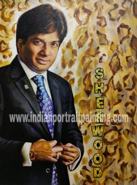 Artist for making real oil portrait on canvas
