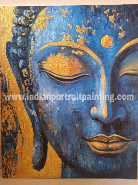 Hand painted lord Buddha knife art